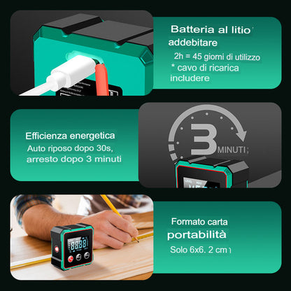 SARTLA™ Misuratore angolare digitale magnetico con laser elettronico