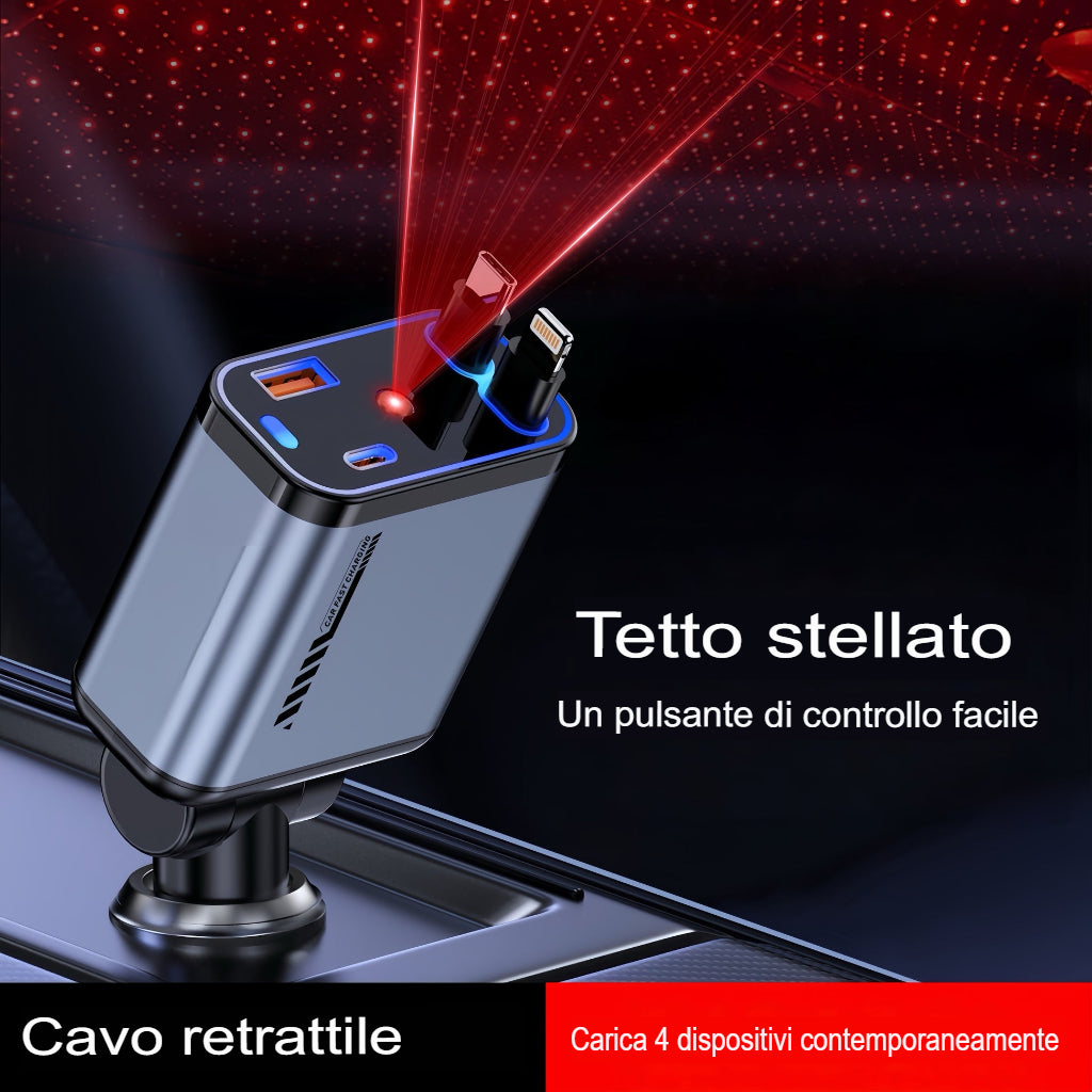 SARTLA™ Caricabatteria da auto retrattile con luce a cielo stellato