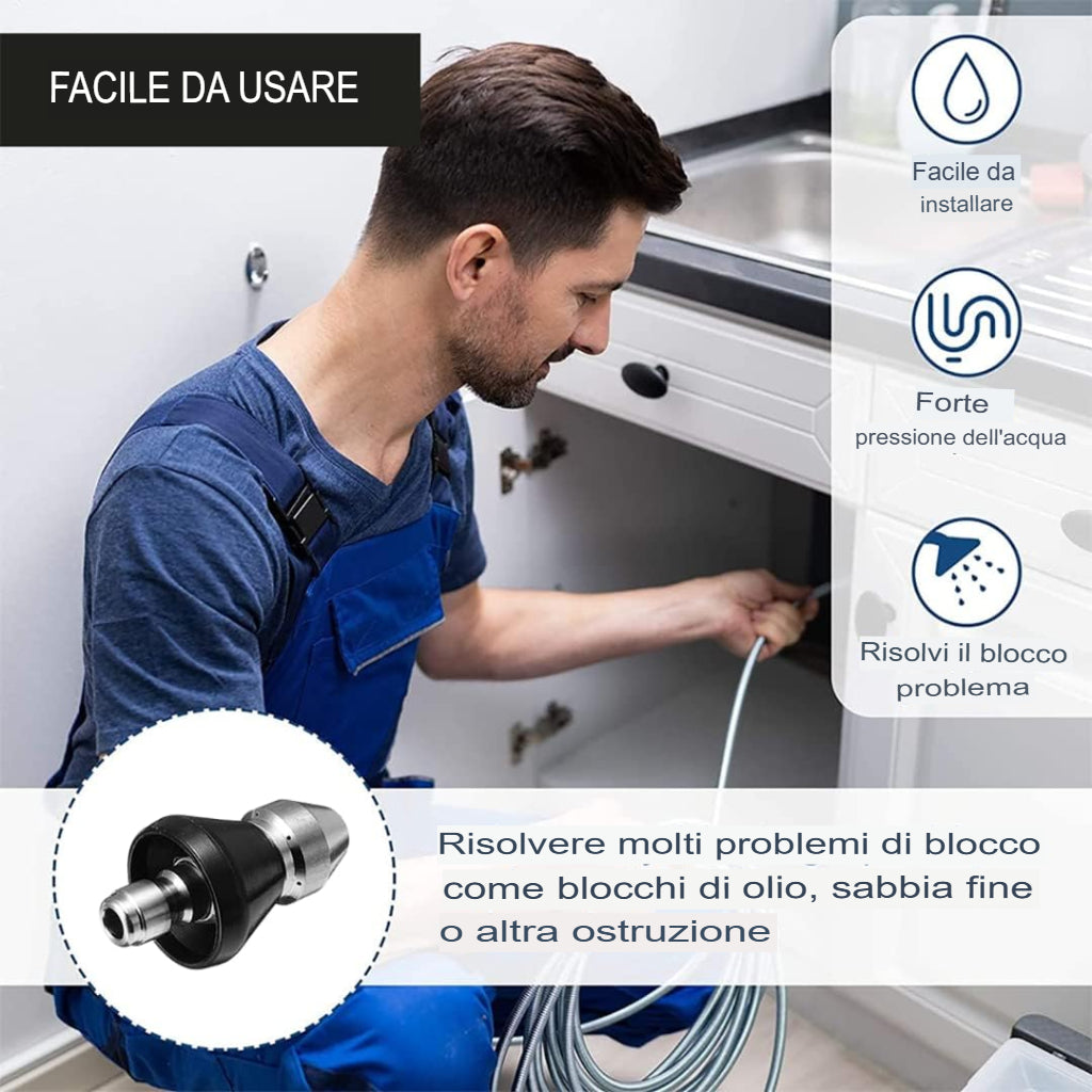 SARTLA™ Strumento per la pulizia delle fognature Ugello ad alta pressione