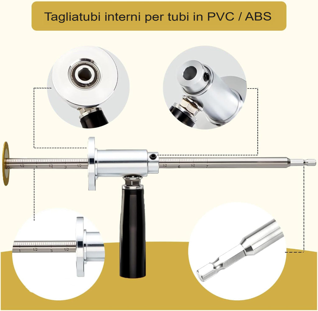 SARTLA™ Taglierina interna per tubi in PVC con rotella da taglio